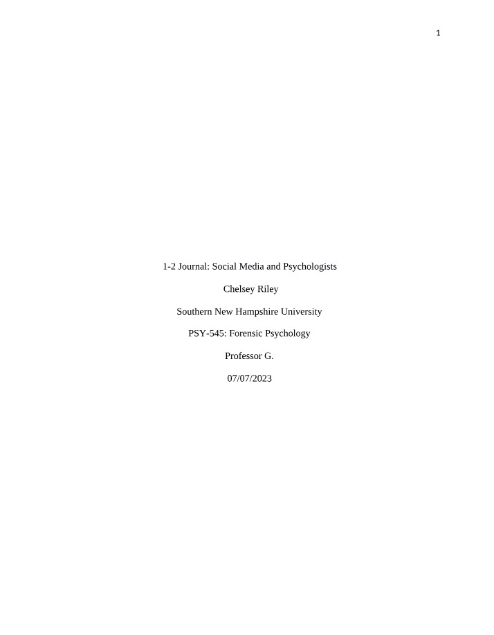 Forensic Psychology and the Impact of Media Sensationalism