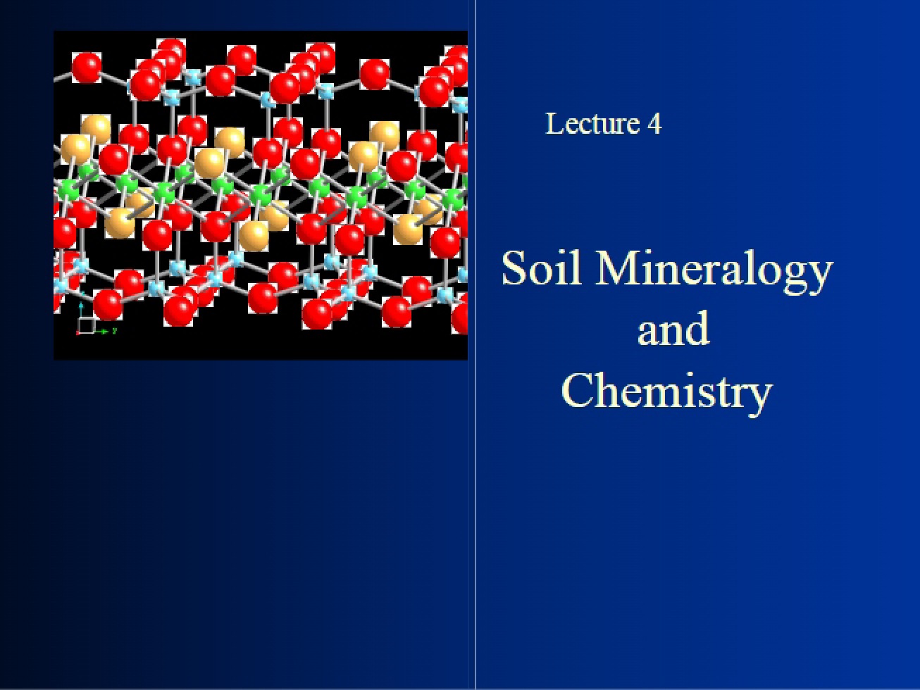 Chemistry and Mineralogy of Soil