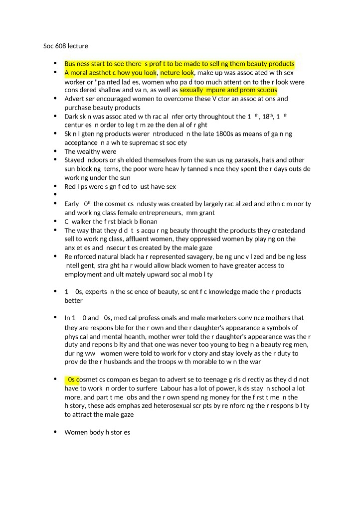 SOC 608 Lecture 9