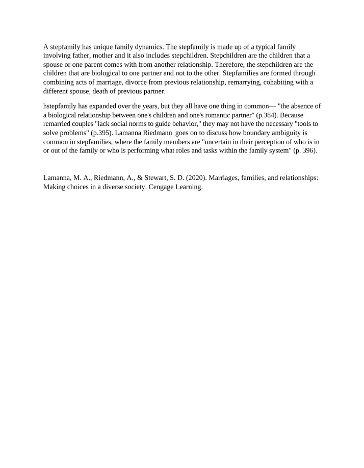 Stepfamilies - Dynamics, Challenges, and Solutions