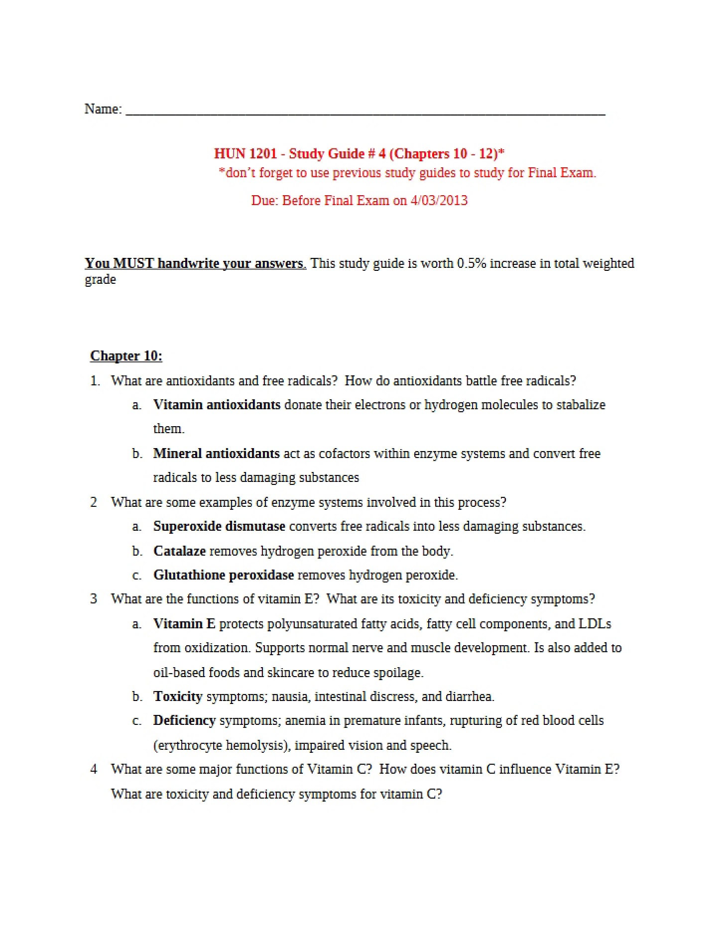 Subject Guide for Study