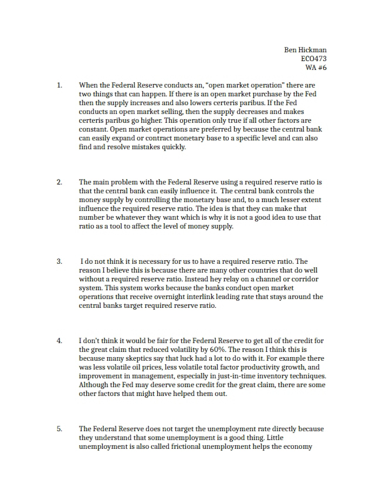 Written Assignment 6
