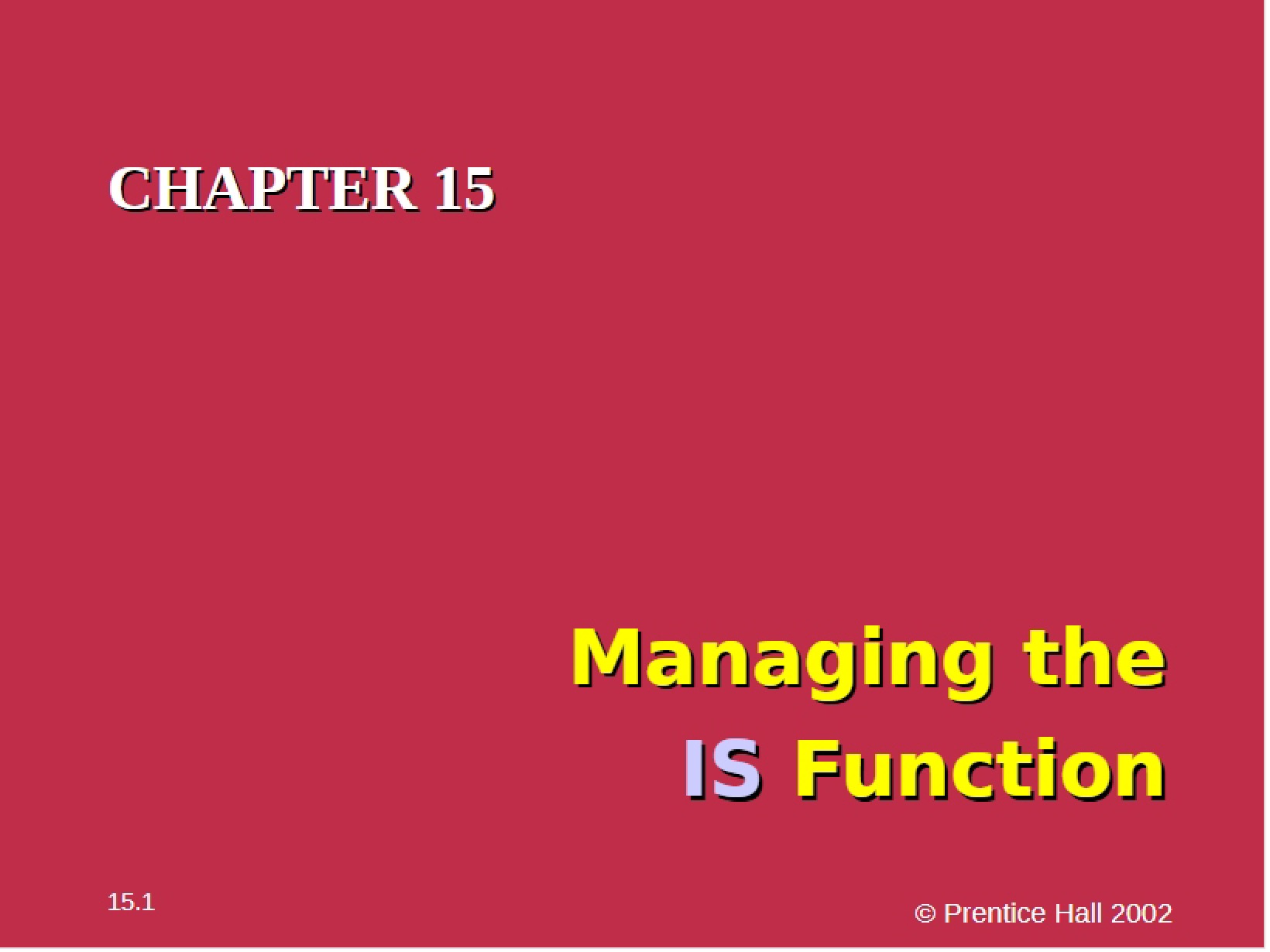IS Function Management