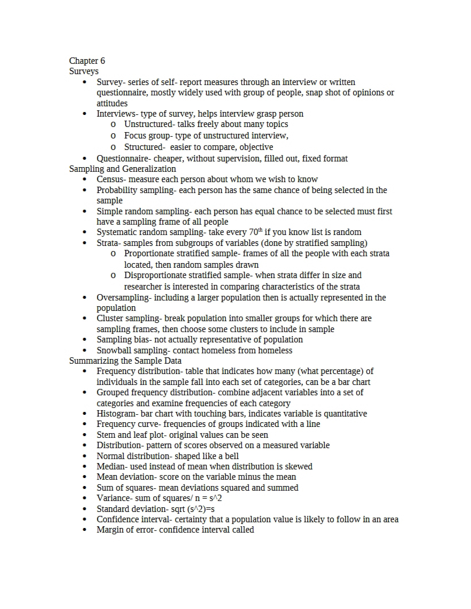 Overview of Chapter Six
