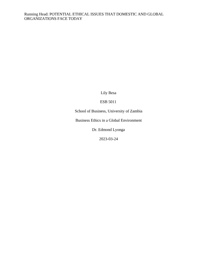 Discussion Assignment for Module 1