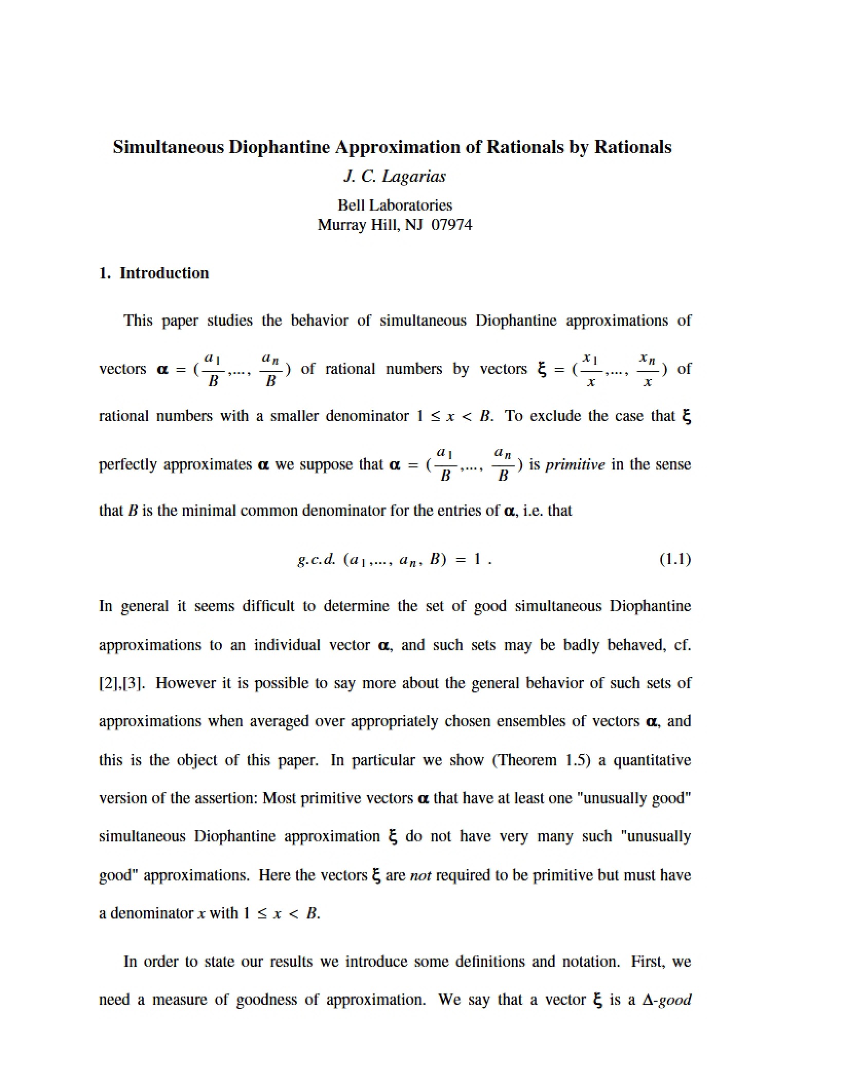 Diophantine Approximation of Rationals