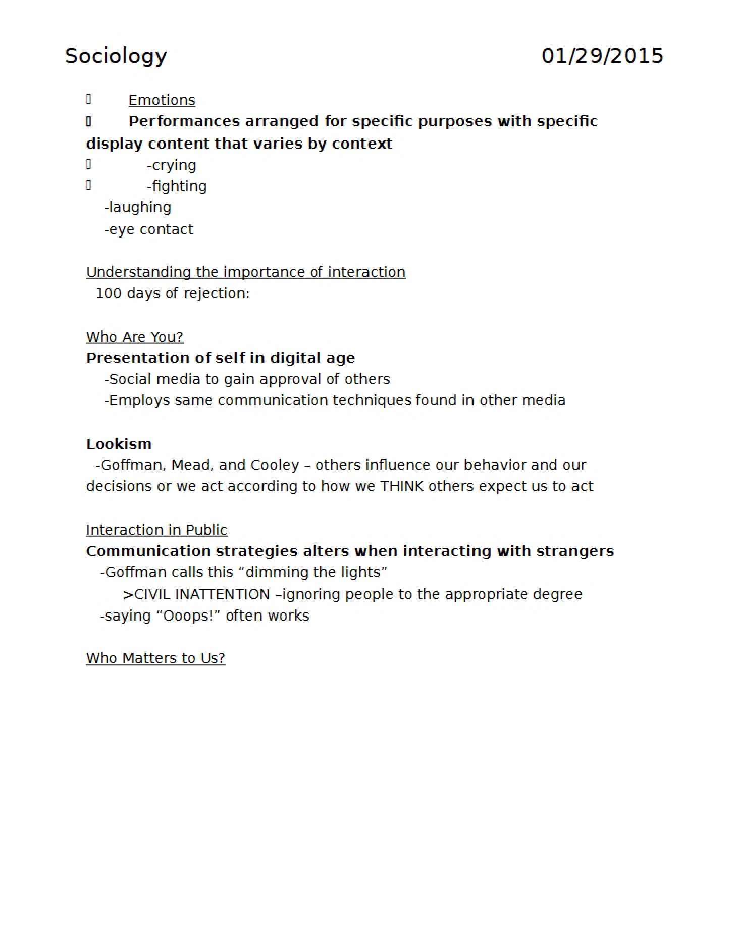 Sociology Overview