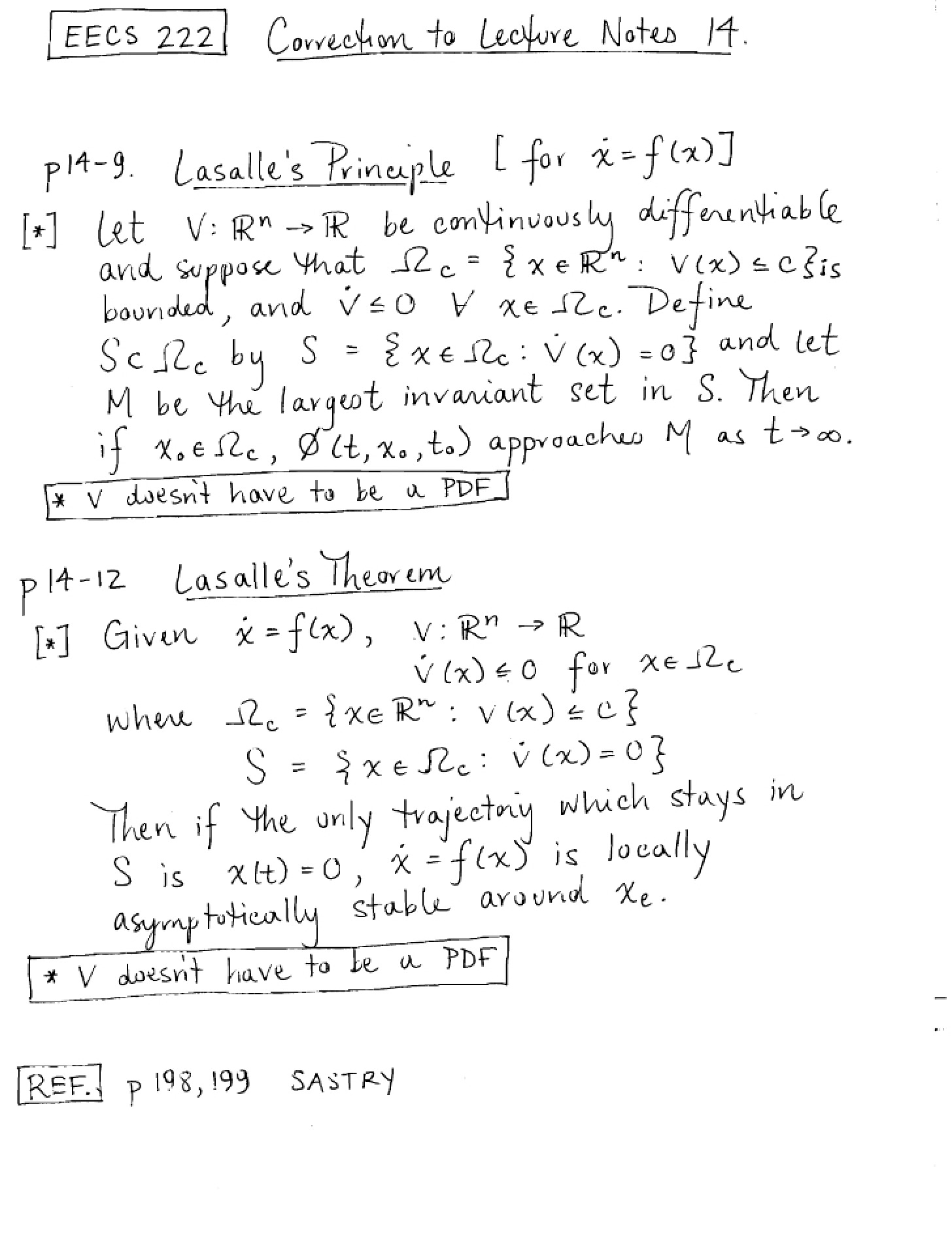 Correction for Lecture 14