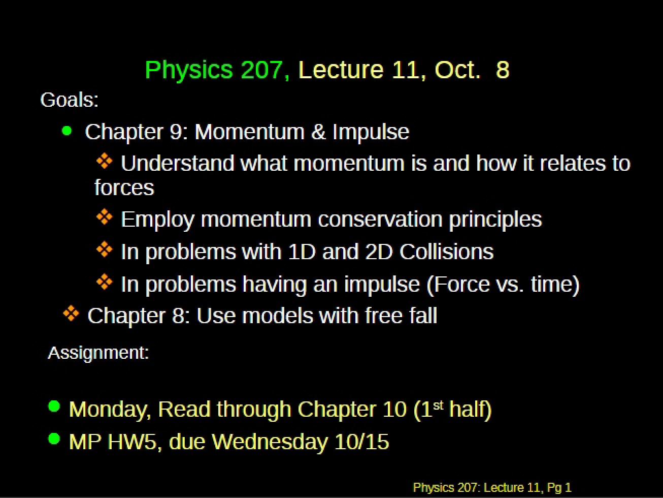 Eleventh Lecture