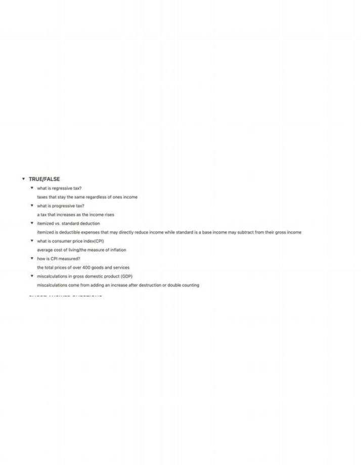 True-False Questions and Answers for Economics
