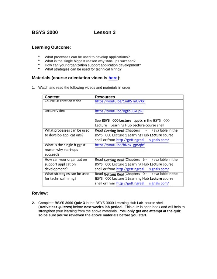 Application Development - Processes and Strategies (BSYS 3000)