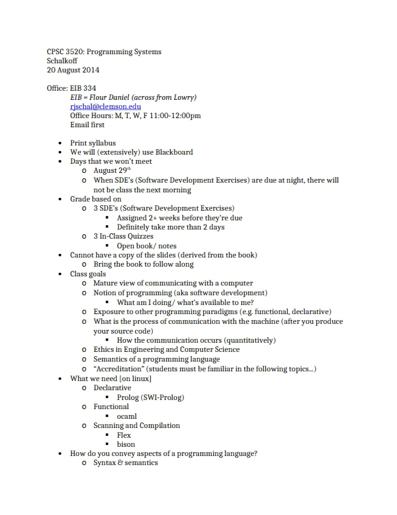 Programming Systems Part Three