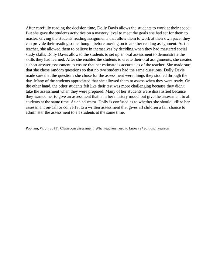 Classroom Assessment Strategies for Student Mastery