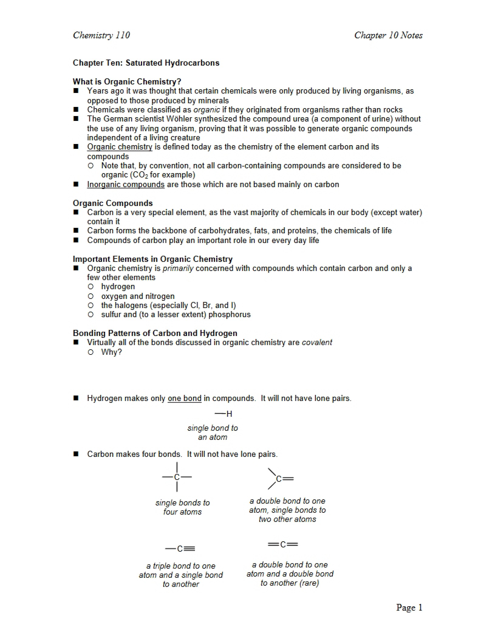 Hydrocarbons Saturated