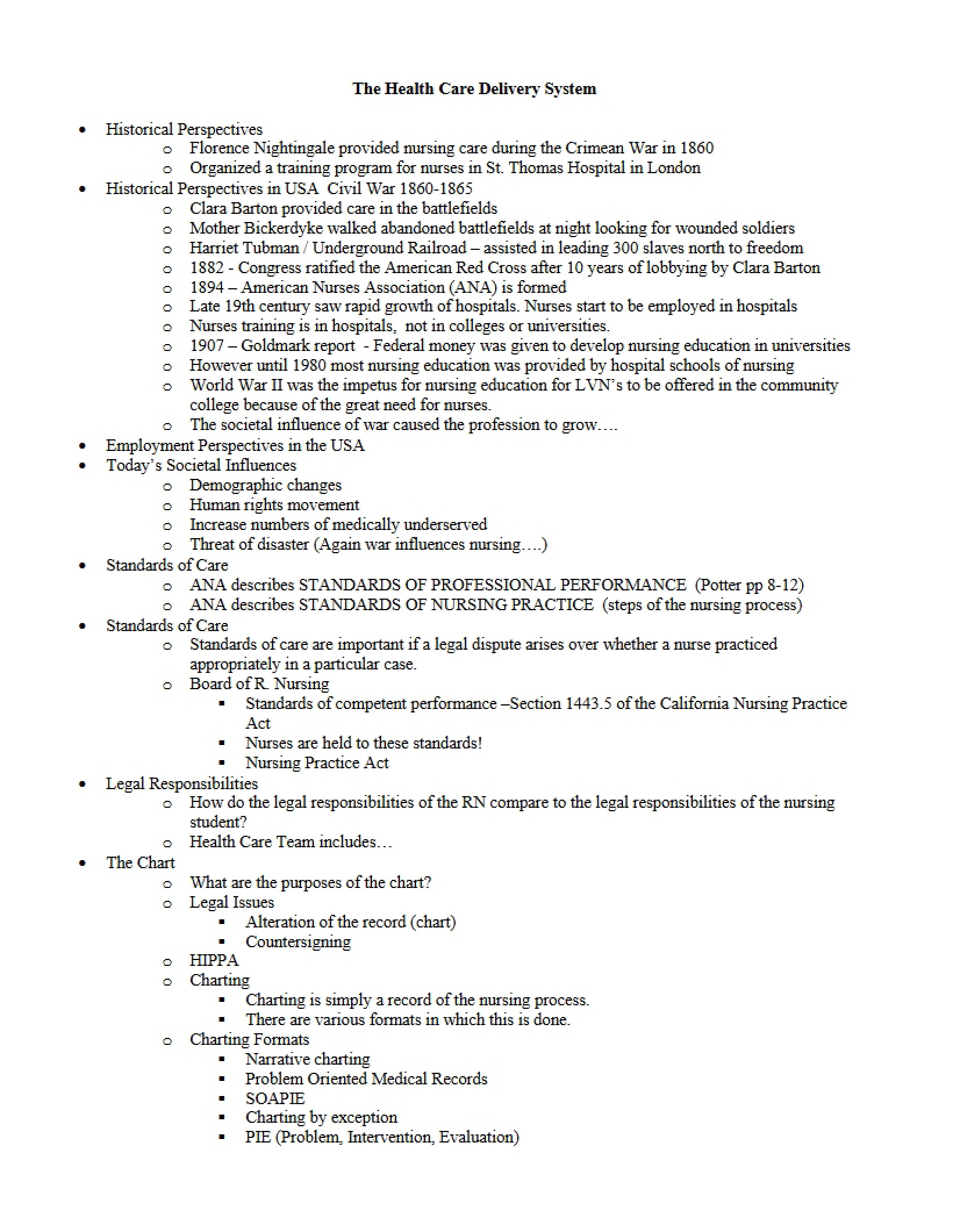System of Health Care Delivery
