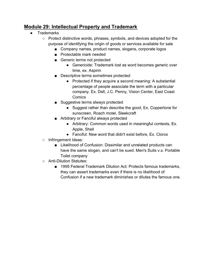 Module 29 - Business Law