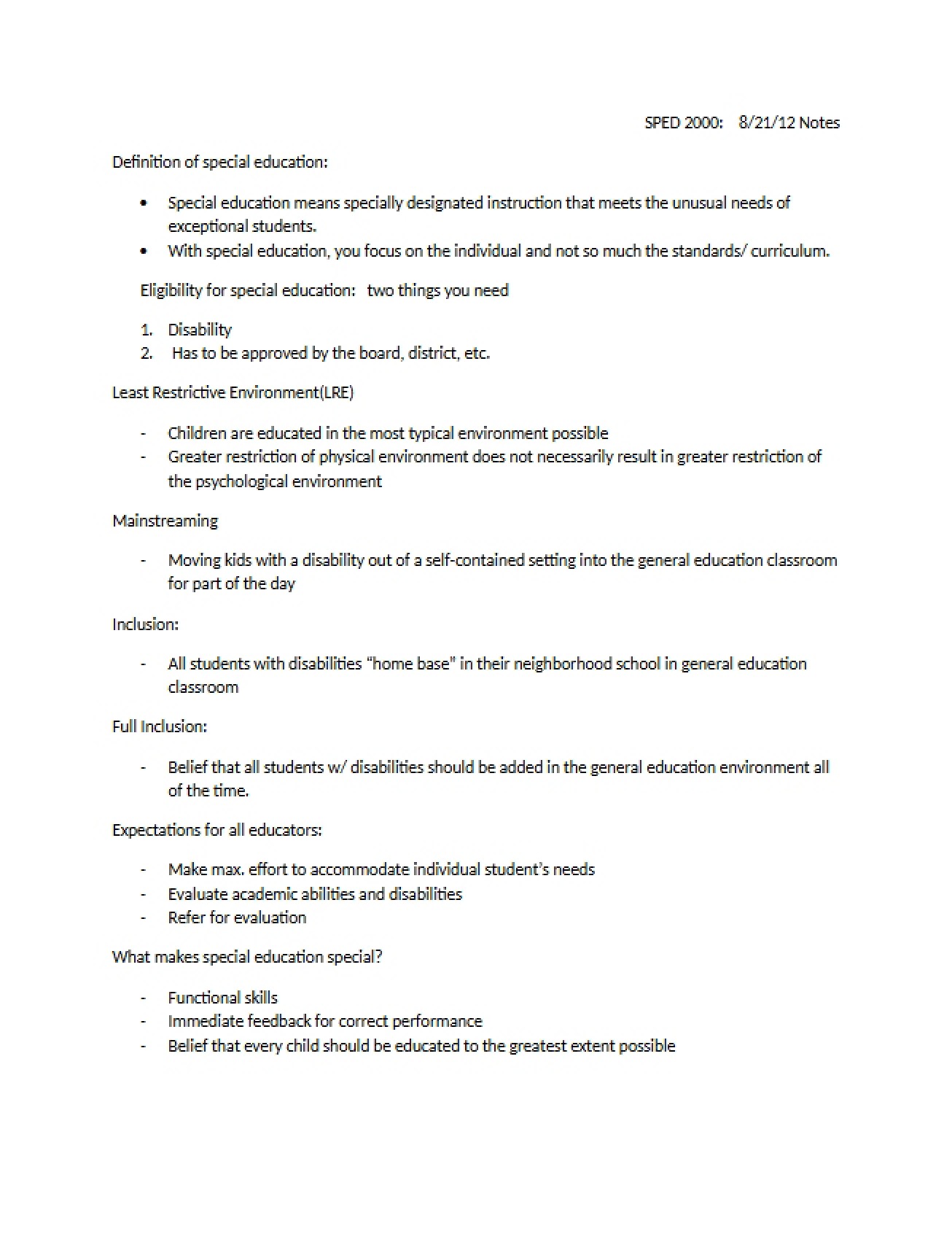 Introduction to Special Education