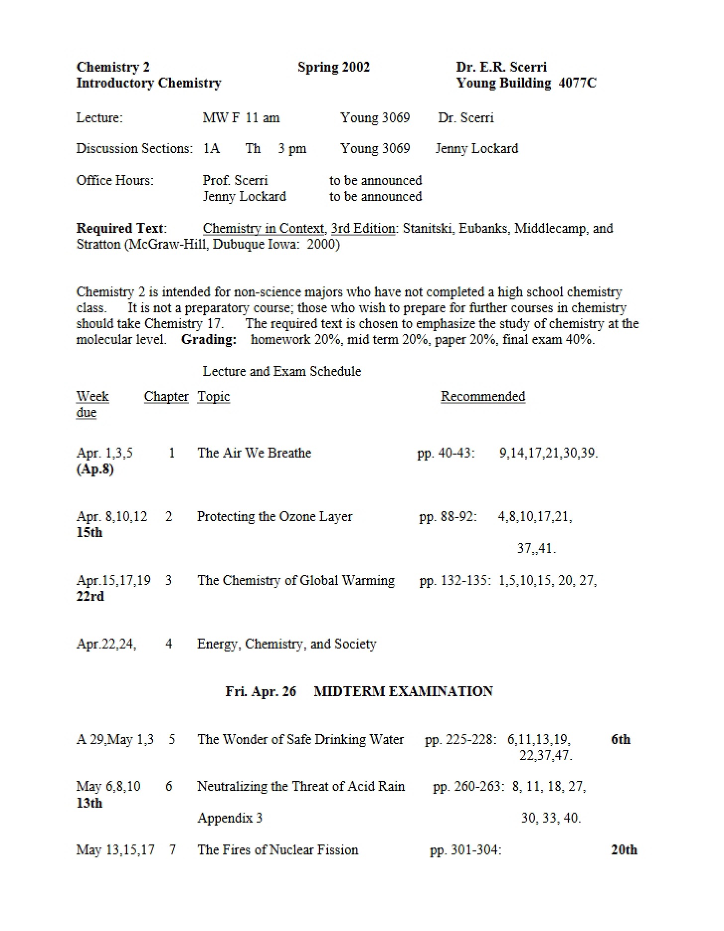 Course Policy