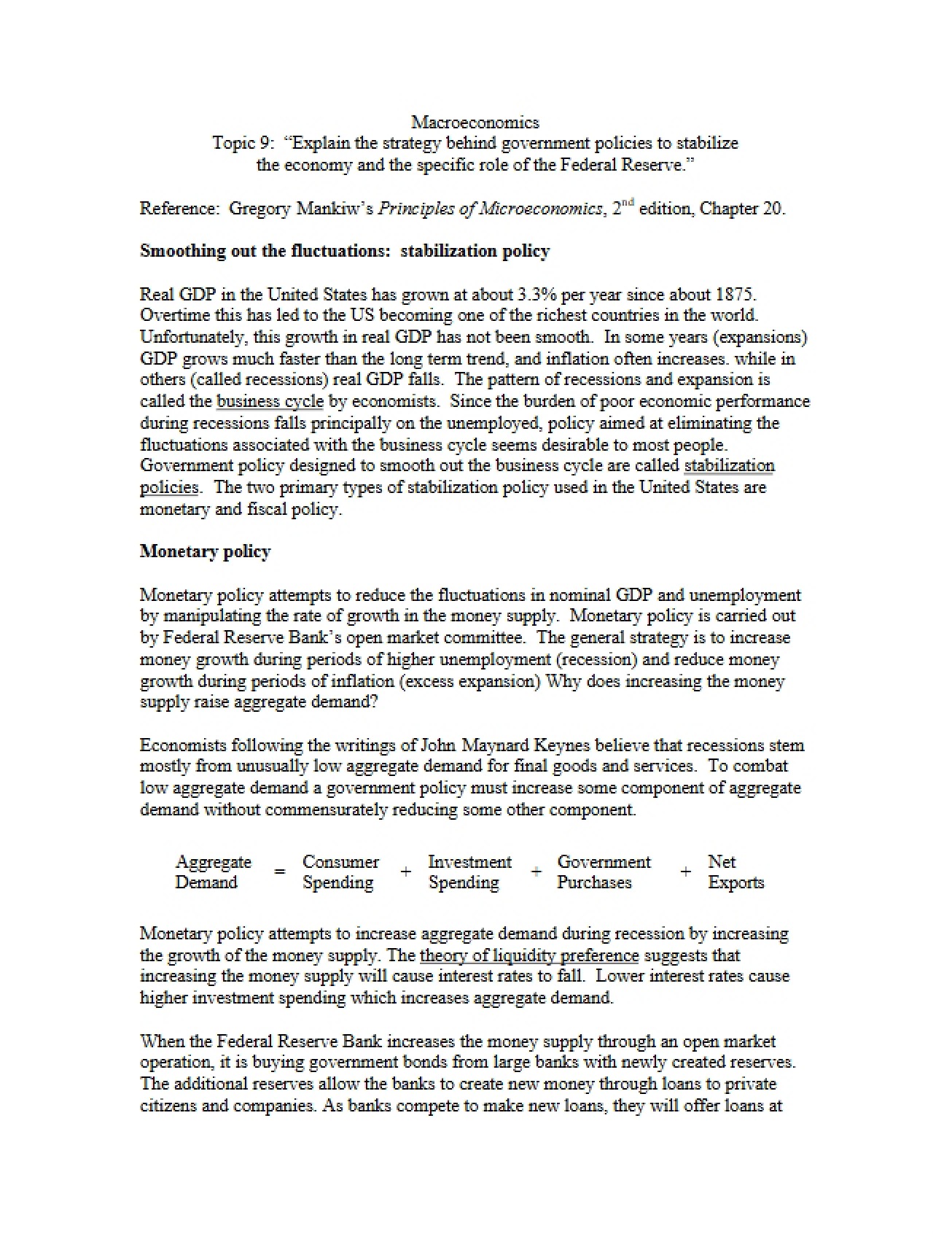 Macroeconomics Part 9.0