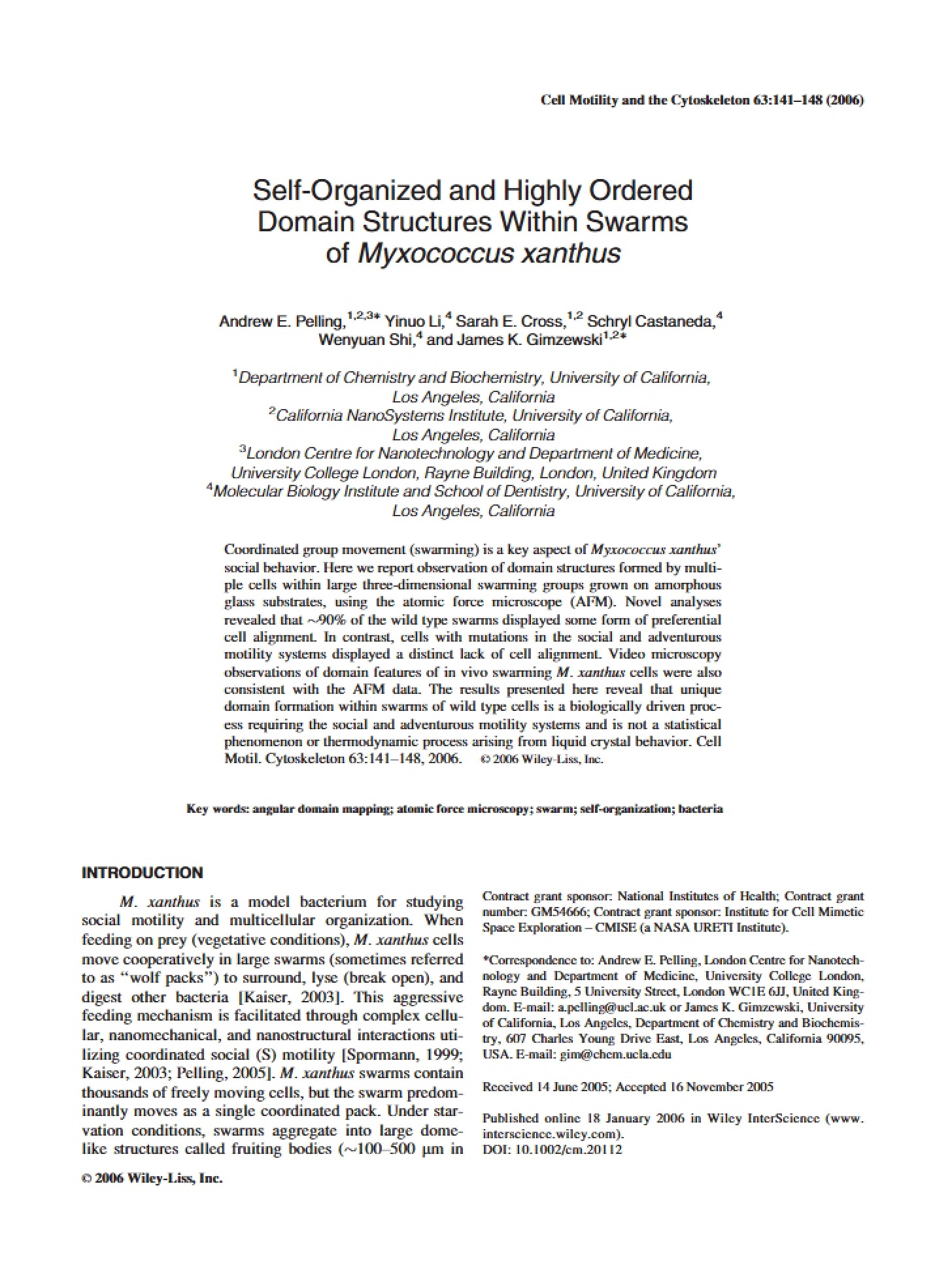 Cytoskeleton and Cell Motility