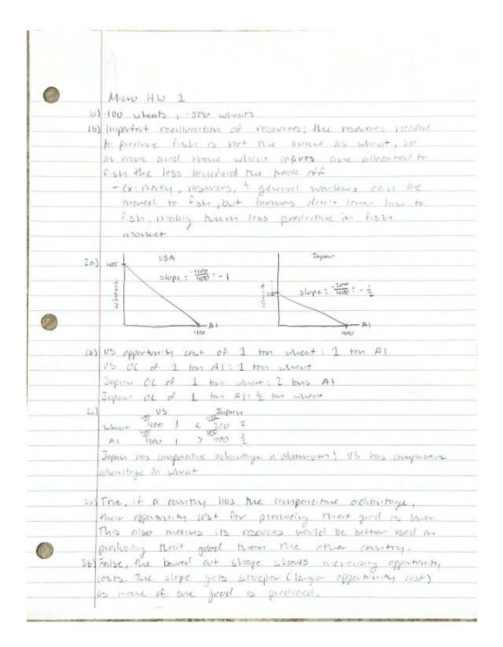 Solutions for Micro HW 1