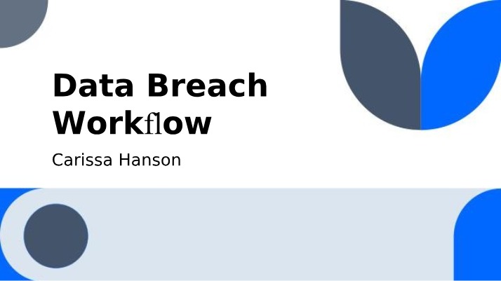 Workflow for Data Breach