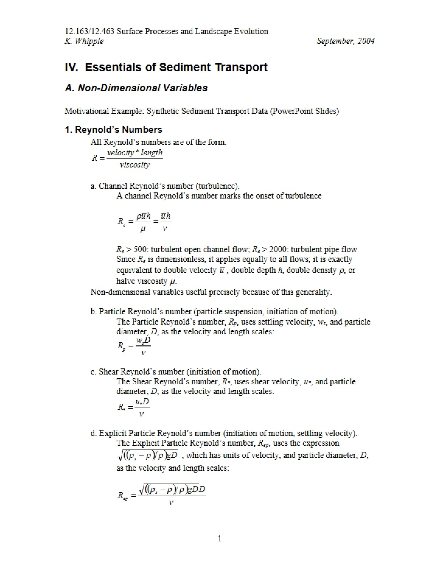 Sediment Transport Essentials