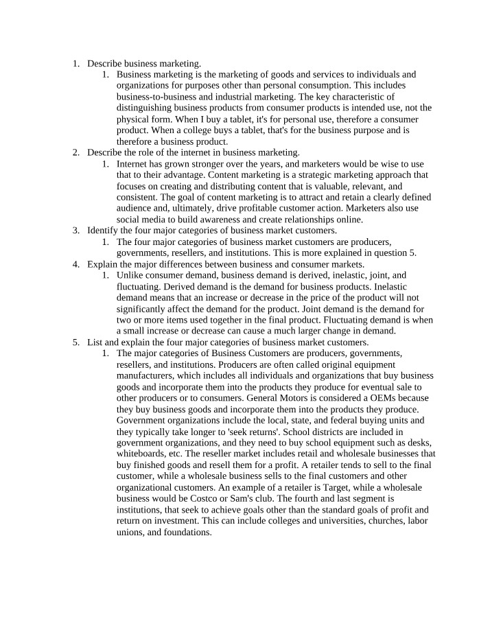 Key Concepts and Strategies in Business Marketing