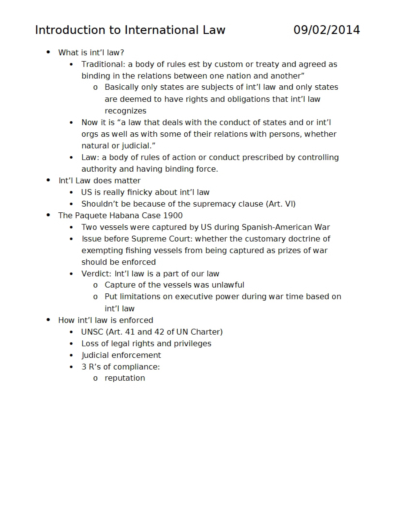 International Law Basics