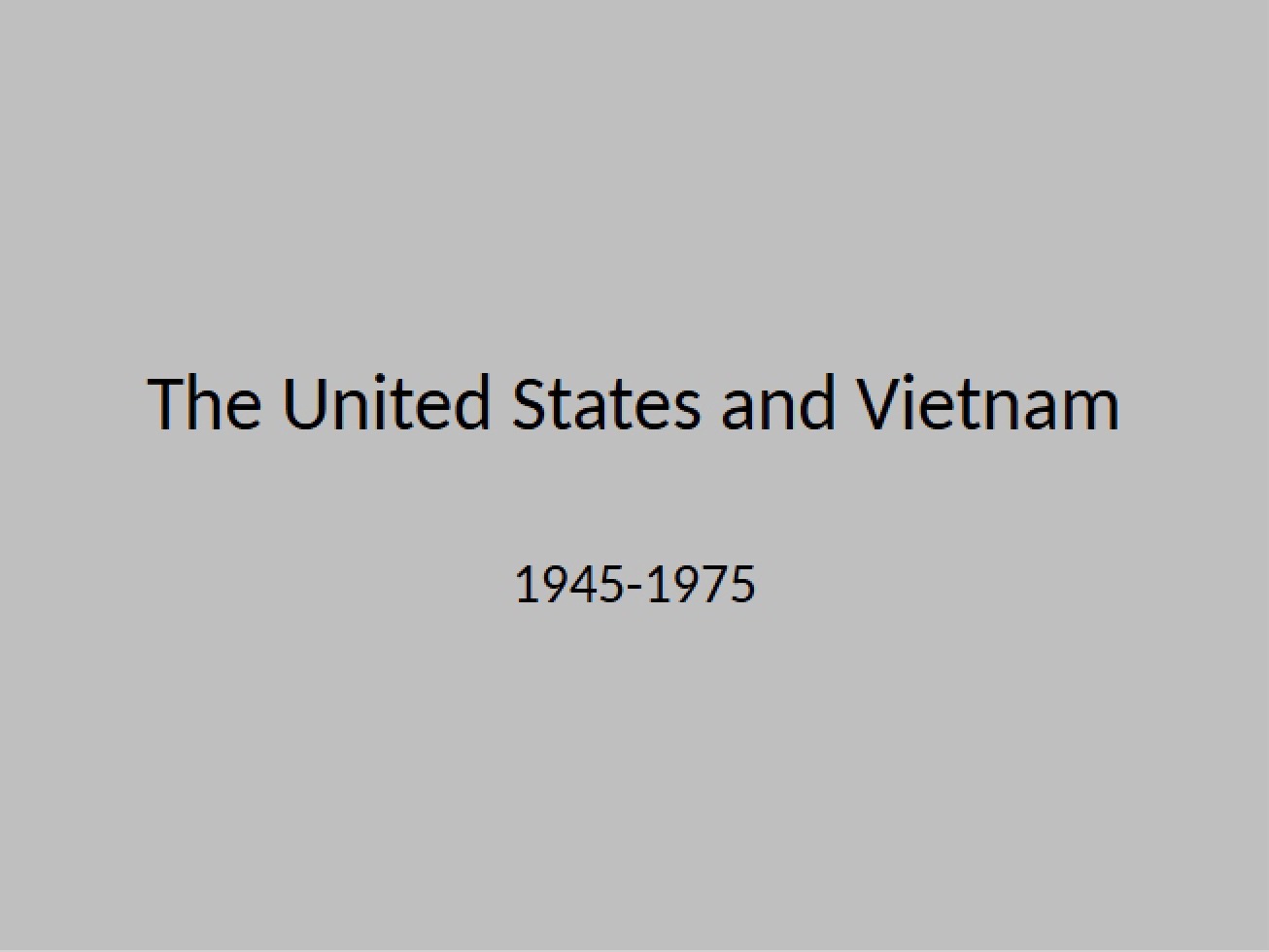 Role of the United States in the Vietnam War