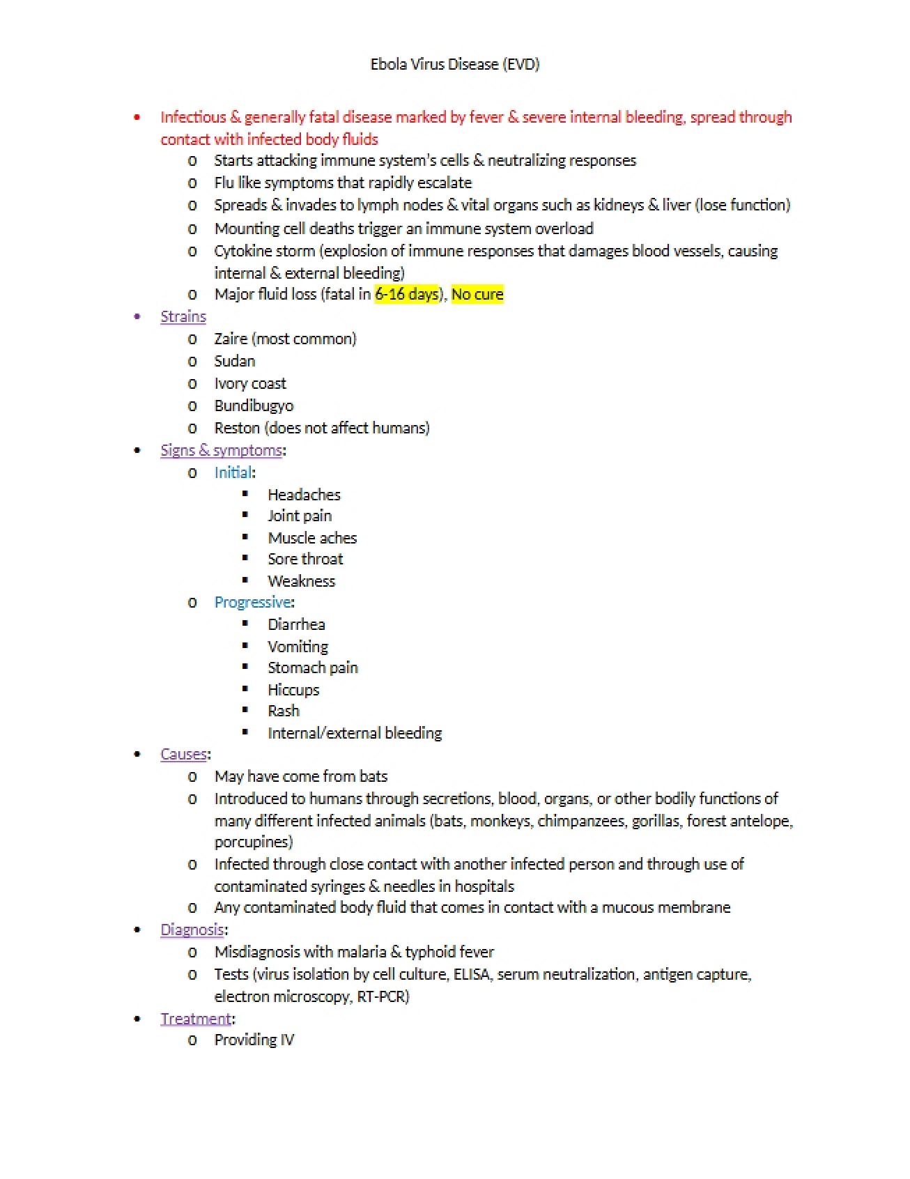 EVD (Ebola Virus Disease)