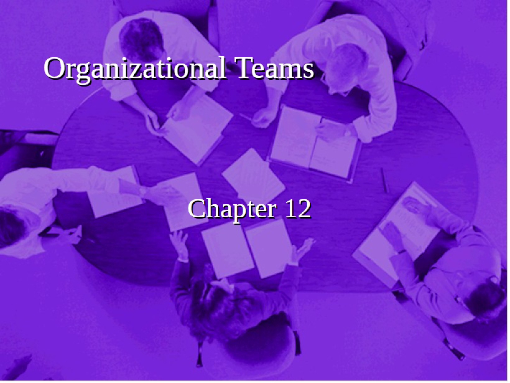 Chapter 12 Teams in Organizations