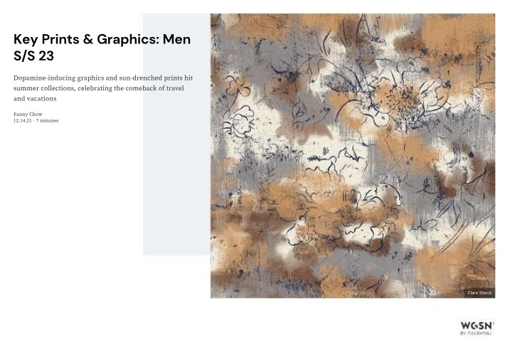 Men's Key Prints and Graphics S-S 23