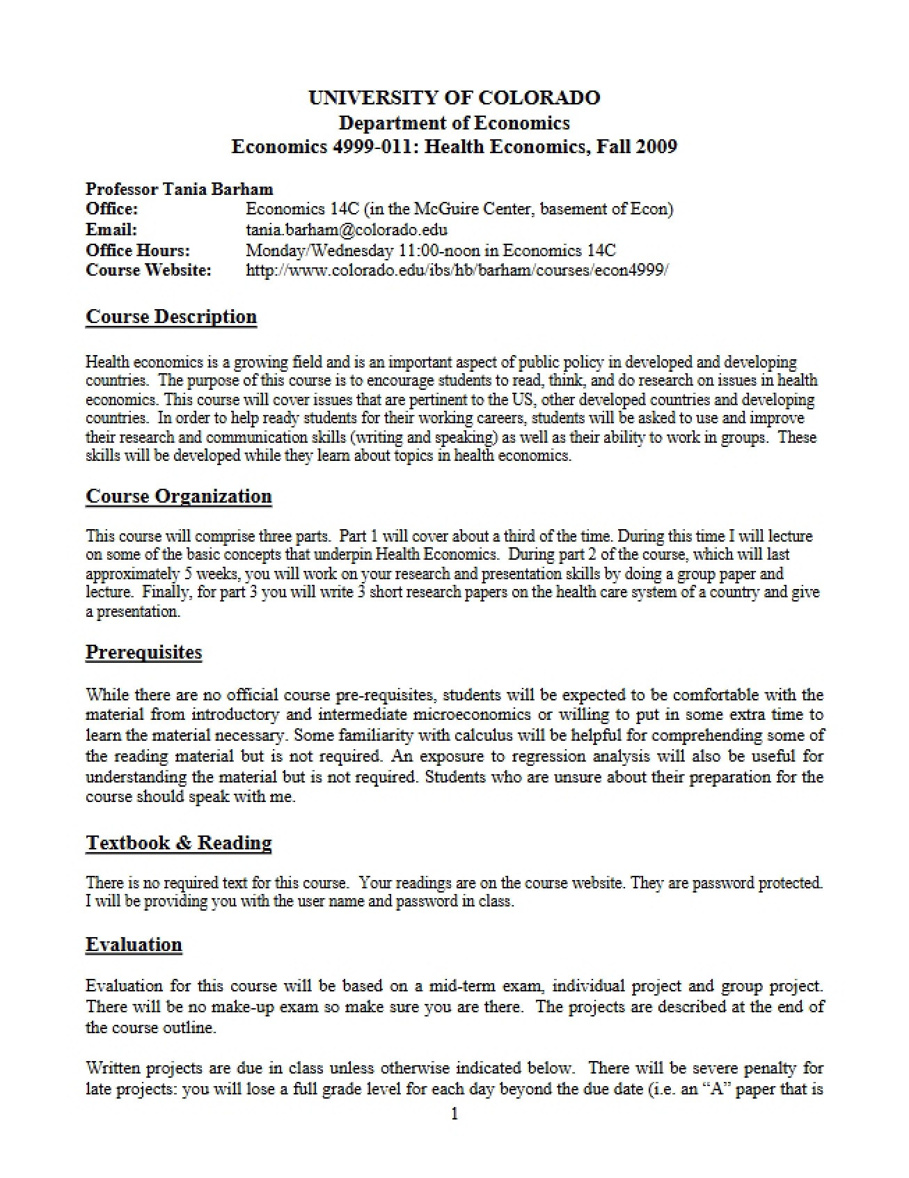 Syllabus (Set 1)
