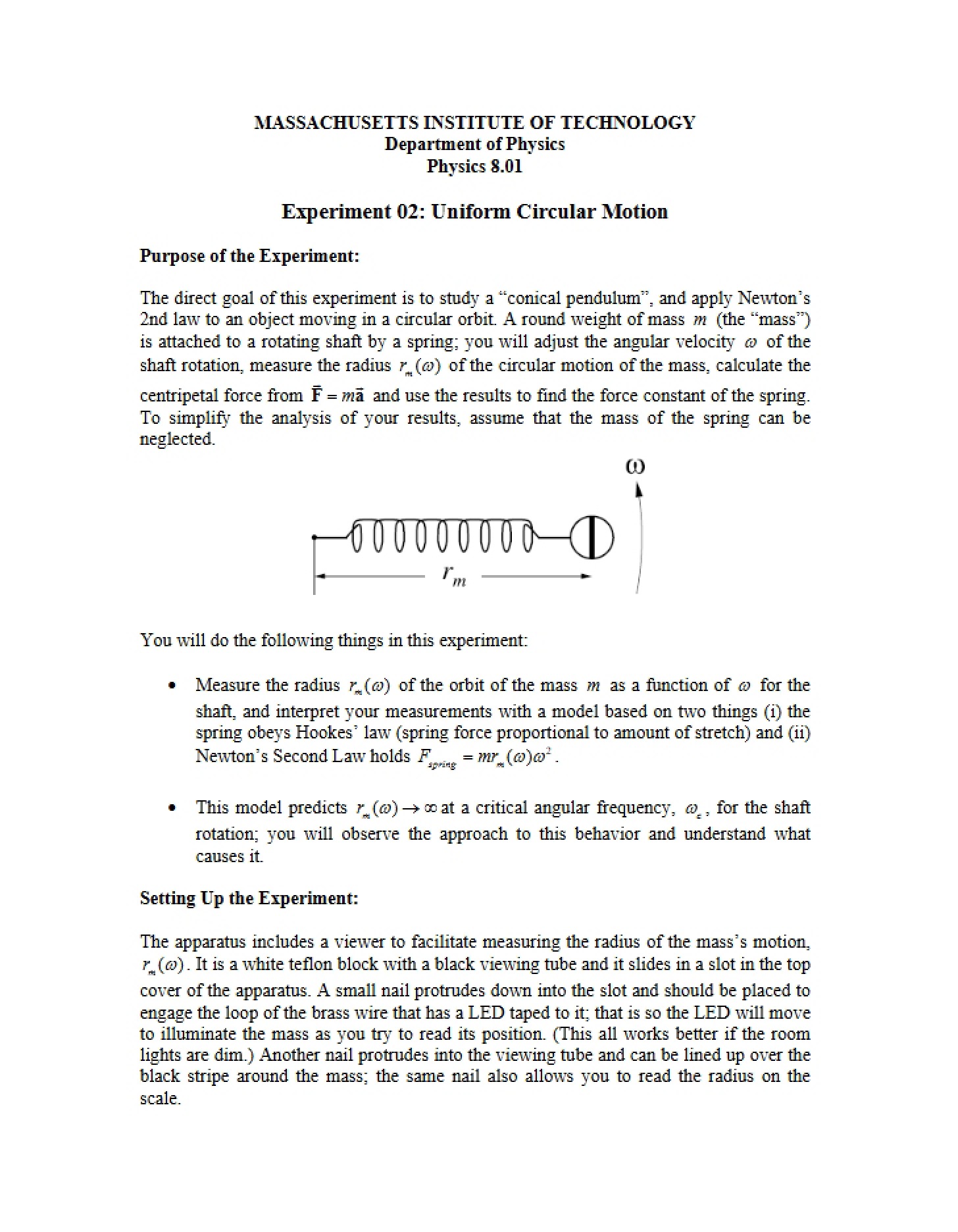 Motion in Uniform Circles