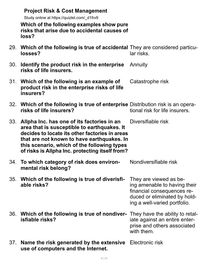 Project Risk and Cost Management - Page 4