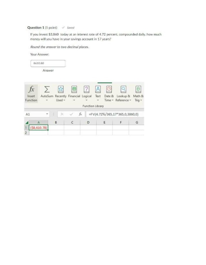 Non-Annually FV and PV of a Single Amount - Homework 2C