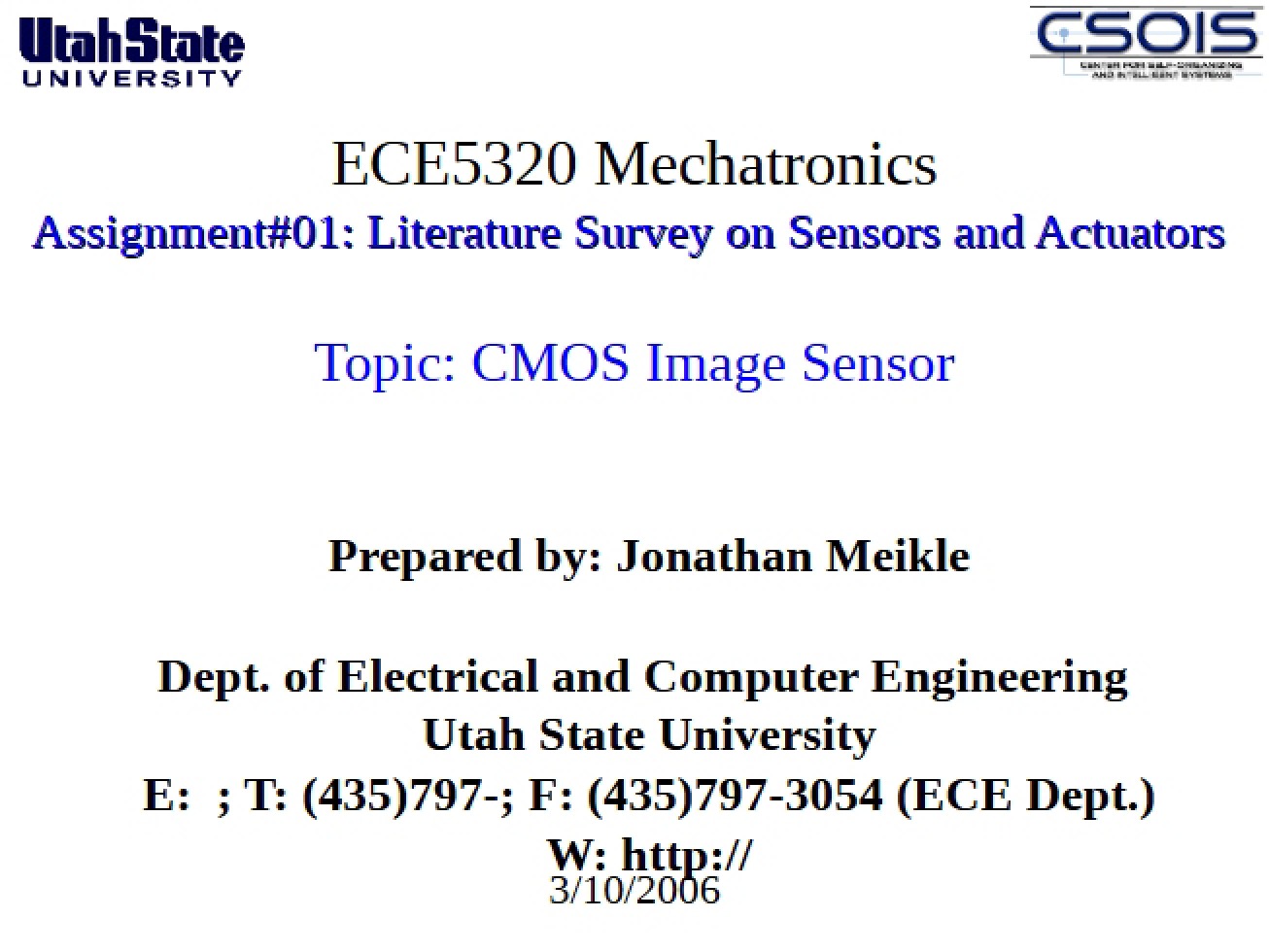 Image Sensor using CMOS Technology