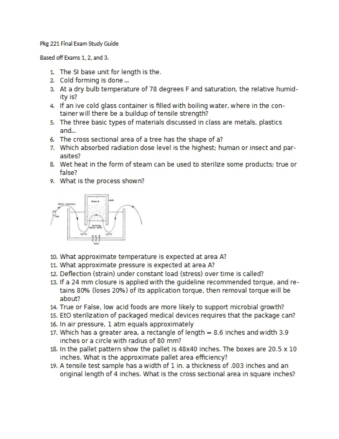 Study Guide for Final Exam