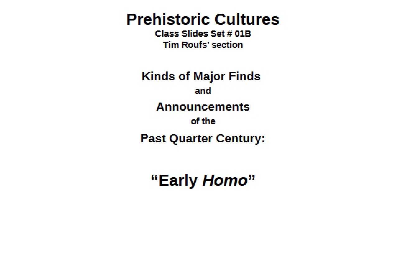 Prehistoric Cultural Groups