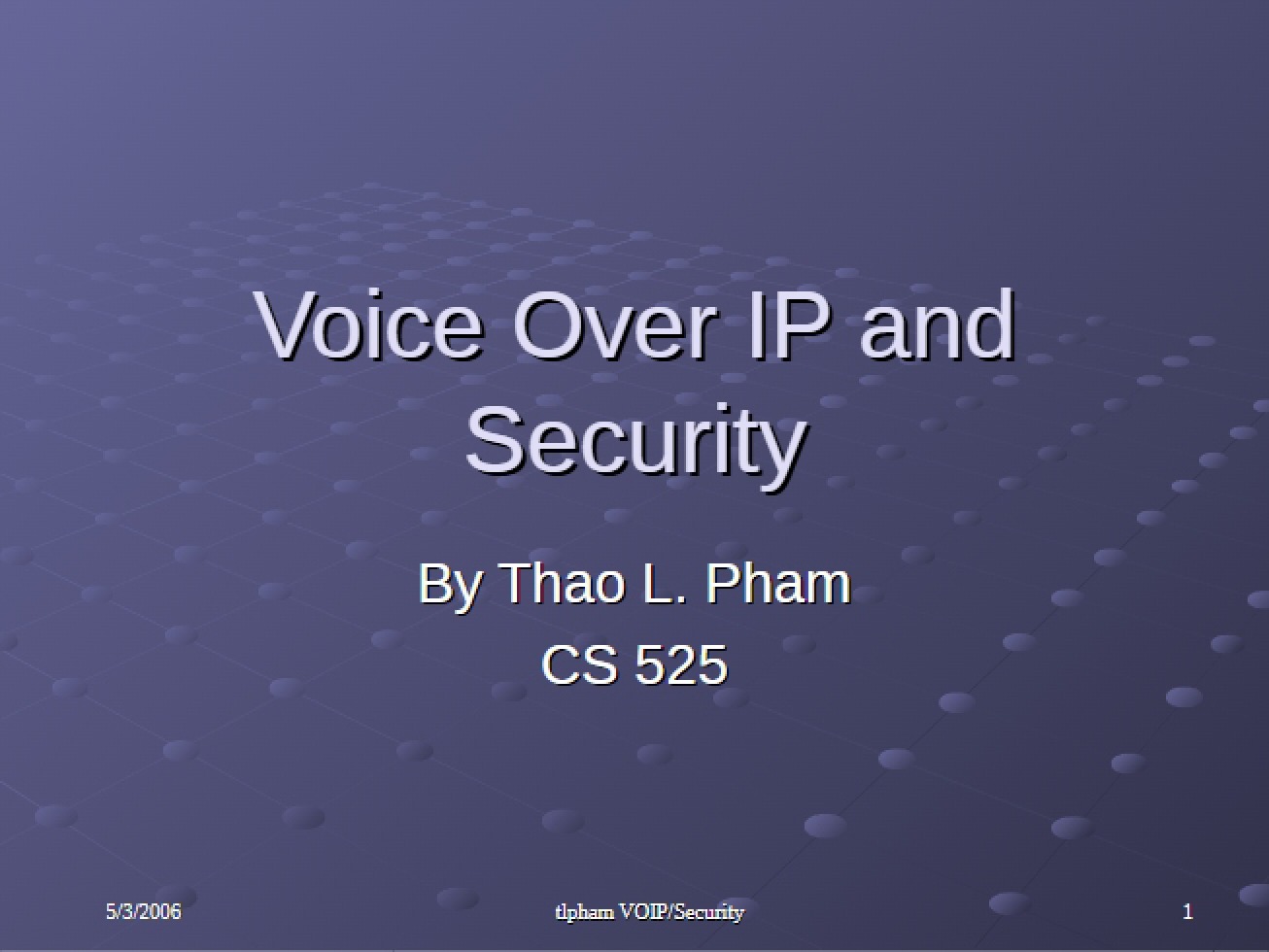 Security and Voice Over IP