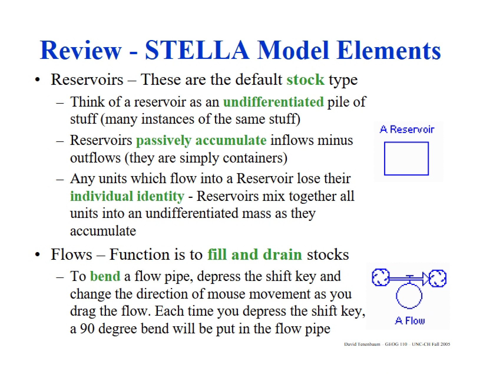 STELLA Model Elements Review