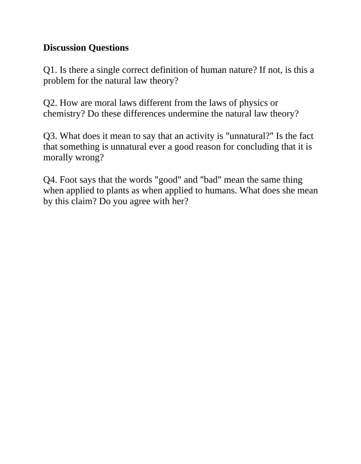 Philosophy of Religion Discussion Questions