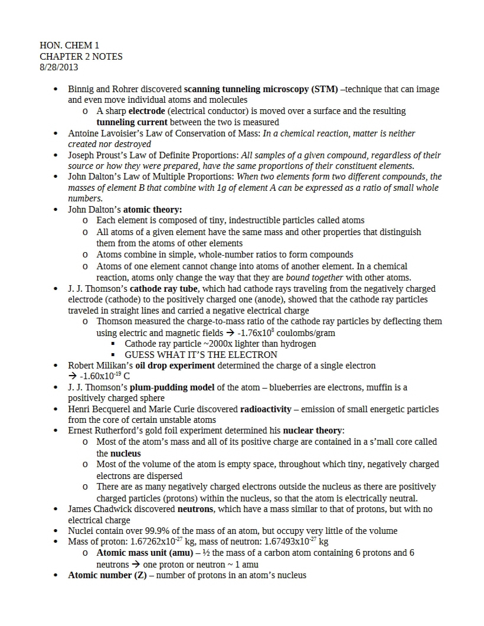 Notes for Chapter 2