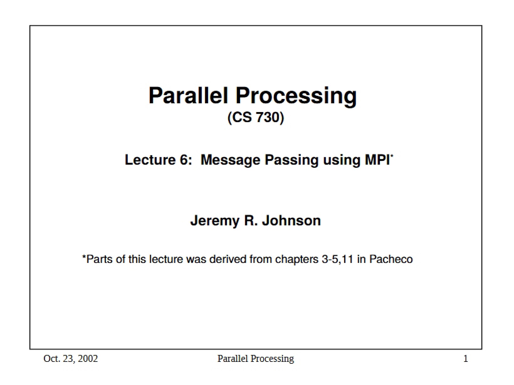 Lecture 6 Notes