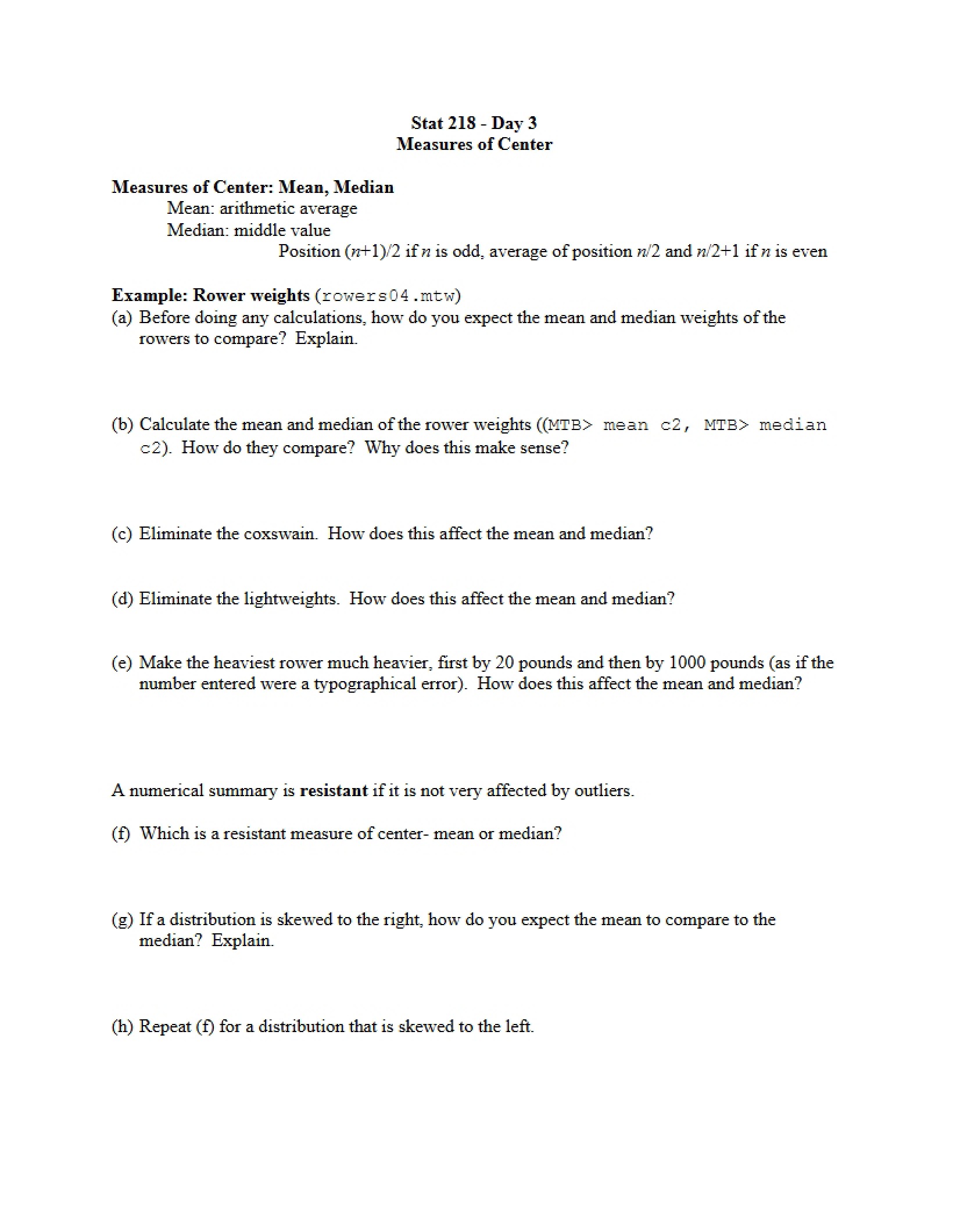 Center Measures