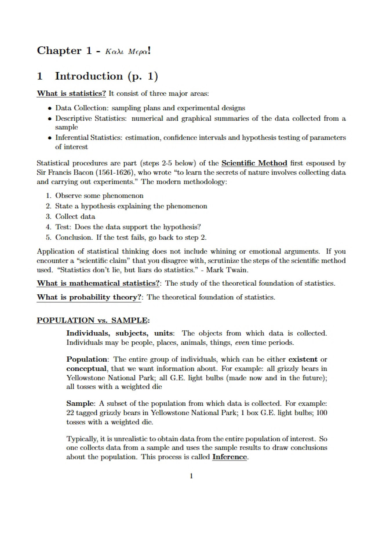 Introduction to Stat 421