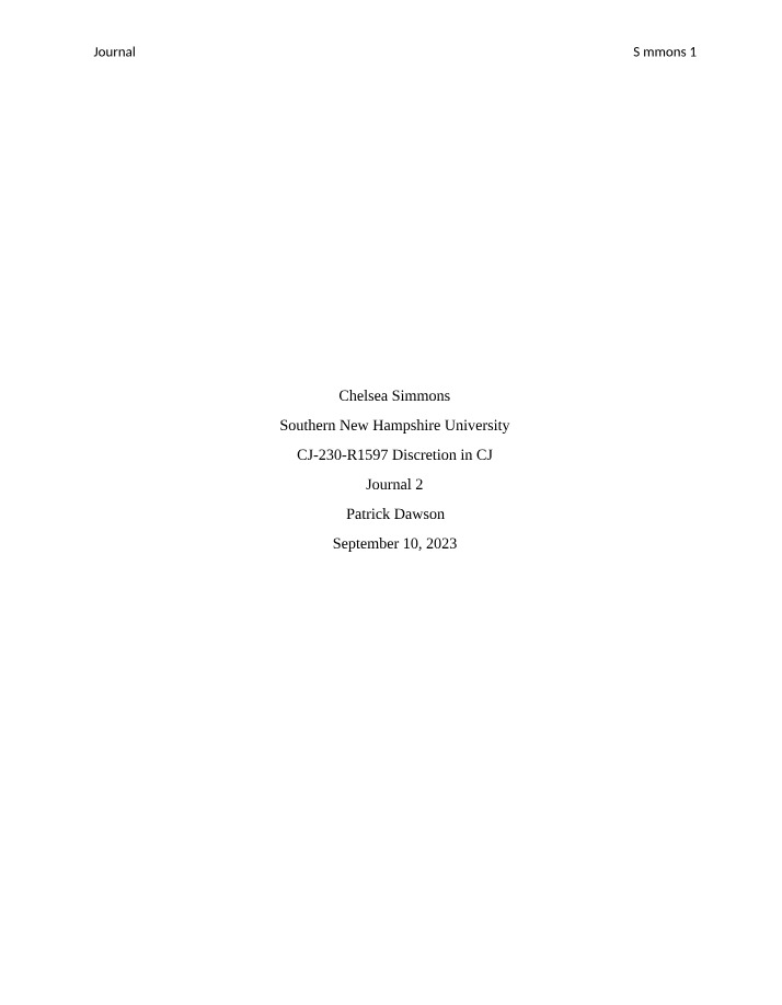 CJ-230 Journal 2