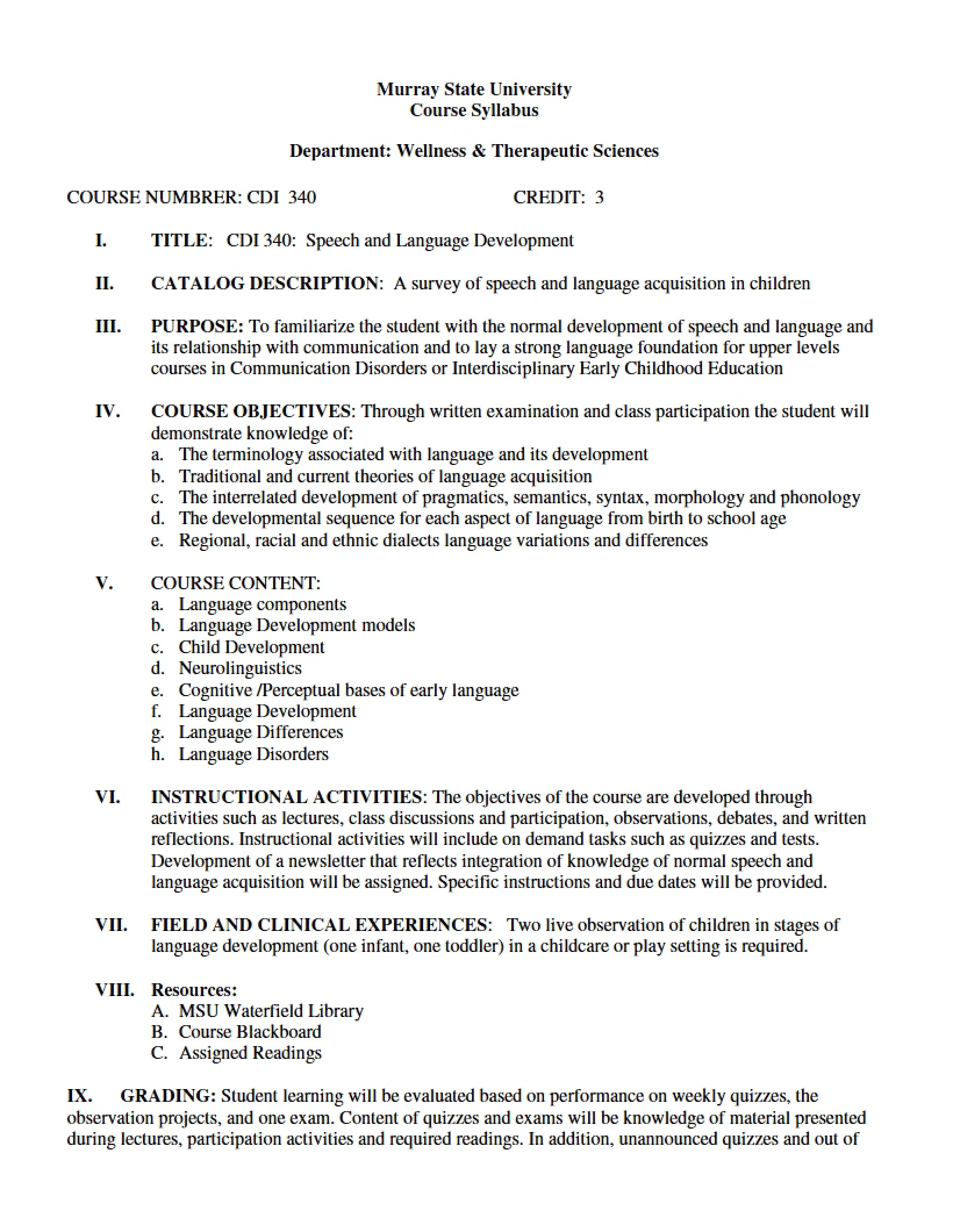 Syllabus
