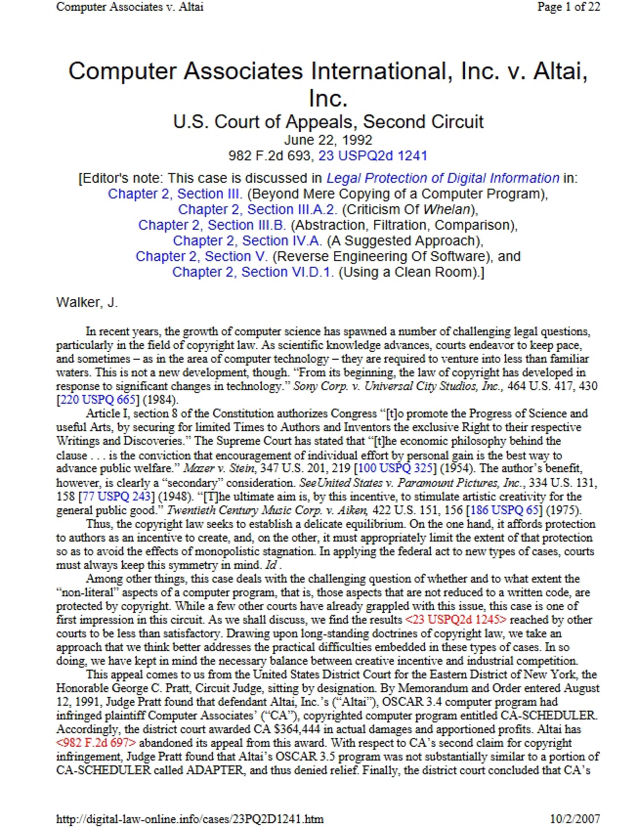 Associates in Computing Case